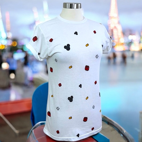 Disney Mickey Mouse Parts Allover Print Women’s Tee - Picture 4 of 10